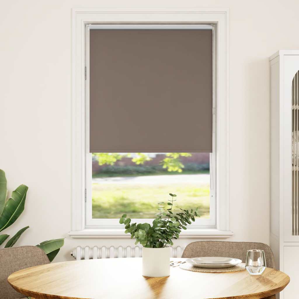 vidaXL Roller Blind Blackout Coffee 80x175 cm Fabric Width 75.7 cm