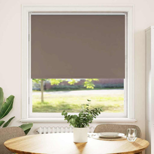 vidaXL Roller Blind Blackout Coffee 100x175 cm Fabric Width 95.7 cm