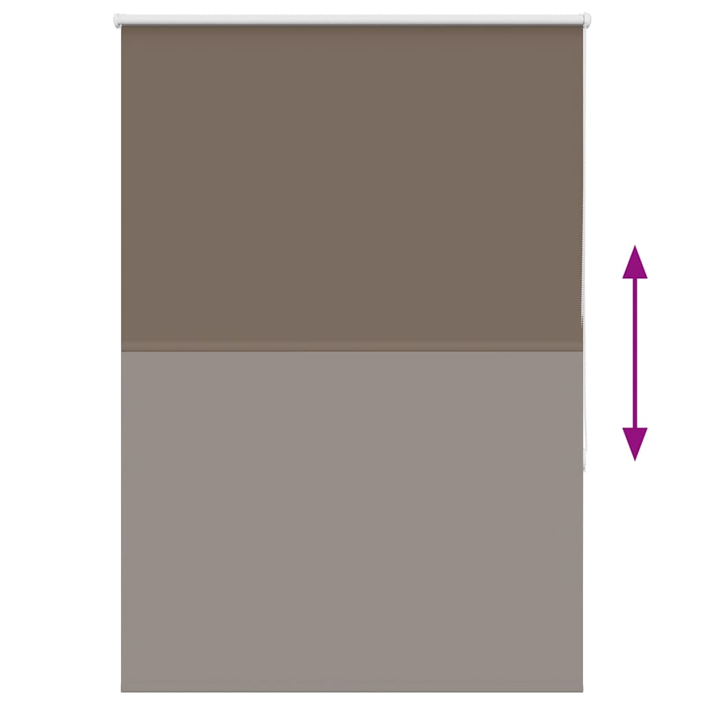 vidaXL Roller Blind Blackout Coffee 105x175 cm Fabric Width 100.7 cm Polyester