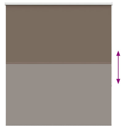 vidaXL Roller Blind Blackout Coffee 135x175 cm Fabric Width 131.6 cm Polyester