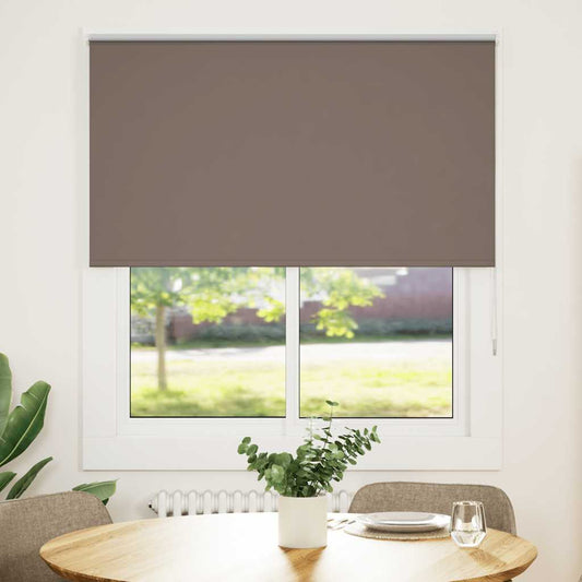 vidaXL Roller Blind Blackout Coffee 135x175 cm Fabric Width 131.6 cm