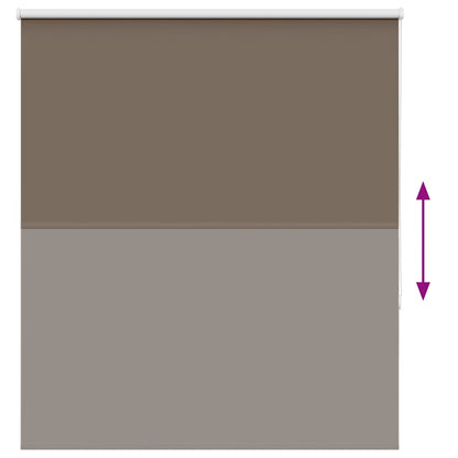 vidaXL Roller Blind Blackout Coffee 140x175 cm Fabric Width 136.6 cm Polyester