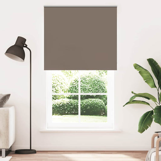 vidaXL Roller Blind Blackout Coffee 125x210 cm Fabric Width 121.6 cm