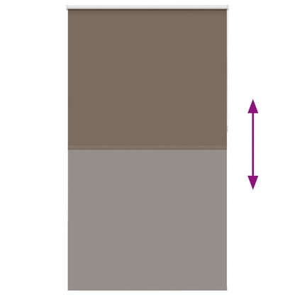vidaXL Roller Blind Blackout Coffee 135x210 cm Fabric Width 131.6 cm Polyester