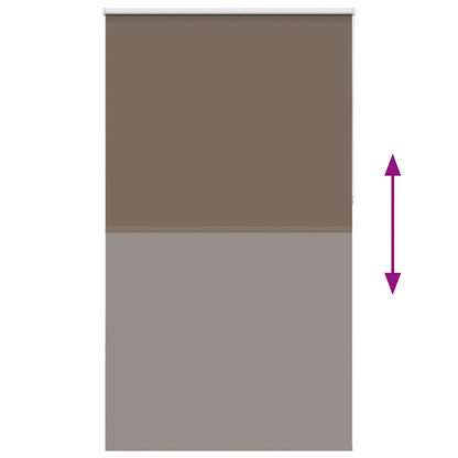 vidaXL Roller Blind Blackout Coffee 140x210 cm Fabric Width 136.6 cm Polyester