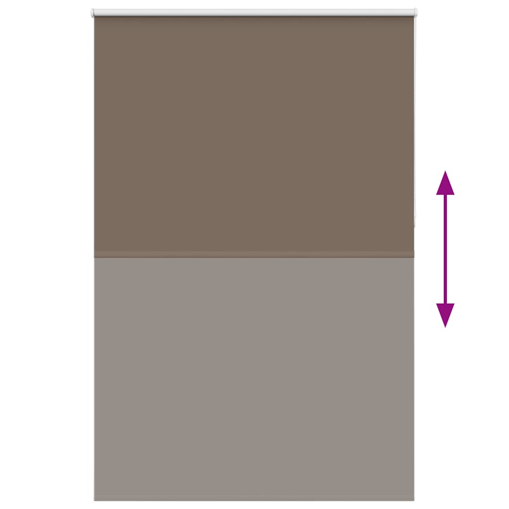 vidaXL Roller Blind Blackout Coffee 150x210 cm Fabric Width 146.6 cm Polyester