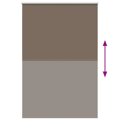 vidaXL Roller Blind Blackout Coffee 150x210 cm Fabric Width 146.6 cm Polyester