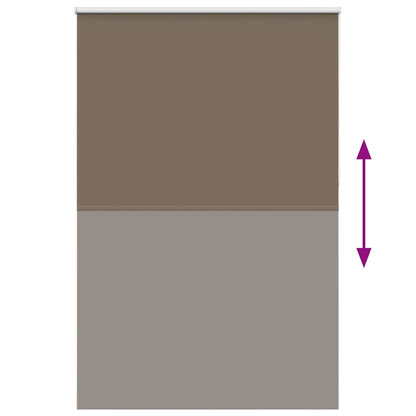 vidaXL Roller Blind Blackout Coffee 165x210 cm Fabric Width 161.6 cm Polyester