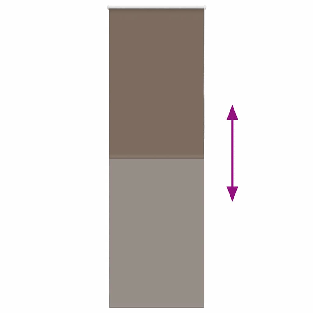 vidaXL Roller Blind Blackout Coffee 80x230 cm Fabric Width 75.7 cm