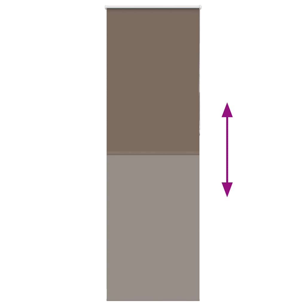 vidaXL Roller Blind Blackout Coffee 85x230 cm Fabric Width 80,7 cm Polyester