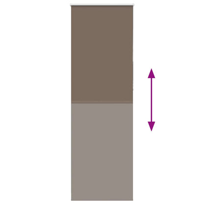 vidaXL Roller Blind Blackout Coffee 85x230 cm Fabric Width 80,7 cm Polyester