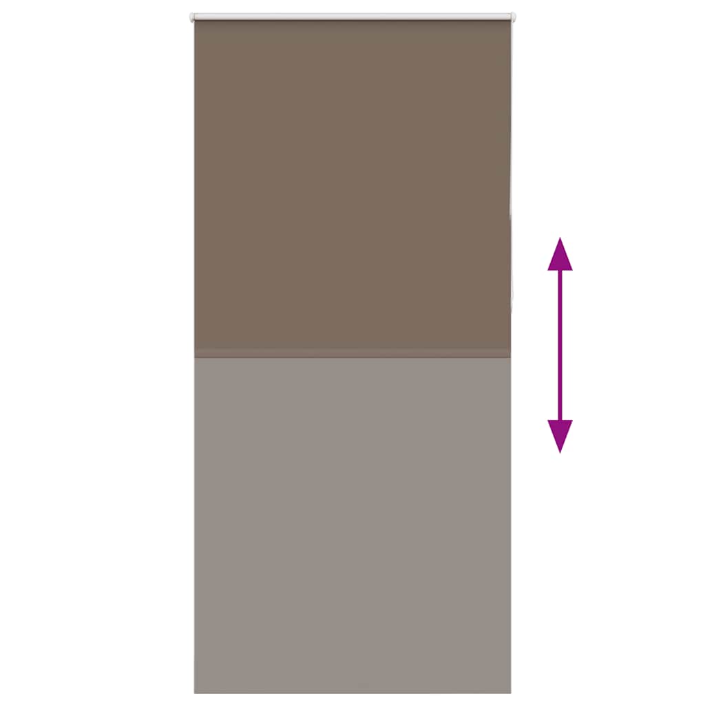 vidaXL Roller Blind Blackout Coffee 95x230 cm Fabric Width 90,7 cm Polyester