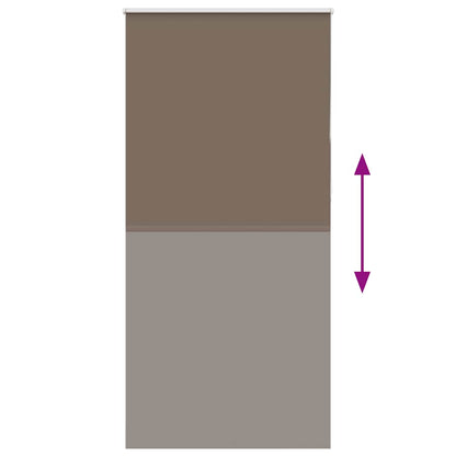 vidaXL Roller Blind Blackout Coffee 95x230 cm Fabric Width 90,7 cm Polyester