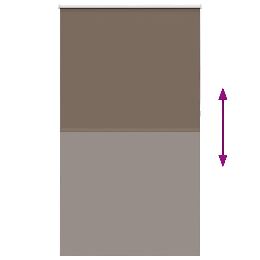 vidaXL Roller Blind Blackout Coffee 120x230 cm Fabric Width 116.6 cm Polyester