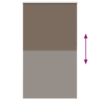 vidaXL Roller Blind Blackout Coffee 125x230 cm Fabric Width 121.6 cm Polyester
