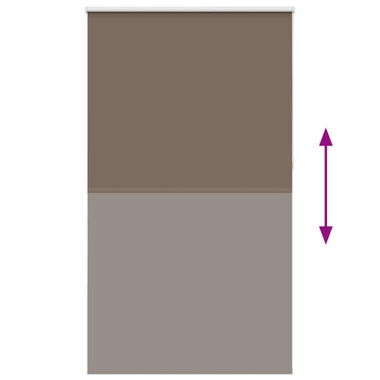 vidaXL Roller Blind Blackout Coffee 135x230 cm Fabric Width 131.6 cm Polyester