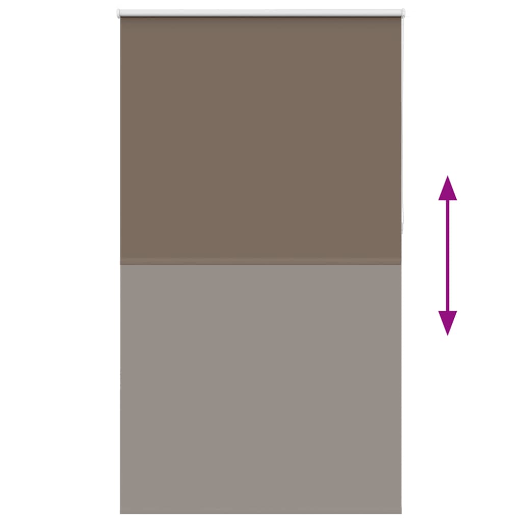 vidaXL Roller Blind Blackout Coffee 140x230 cm Fabric Width 136.6 cm Polyester