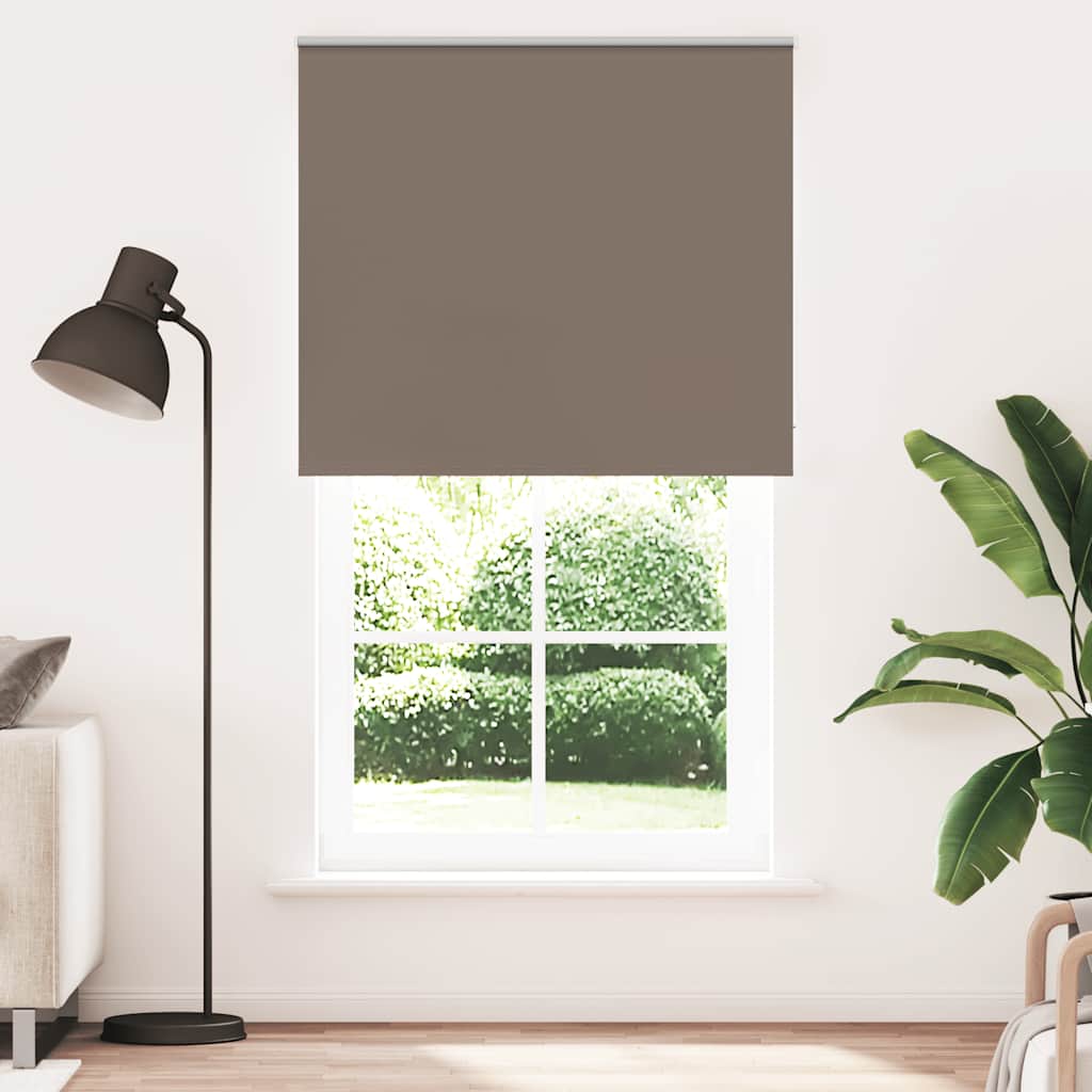 vidaXL Roller Blind Blackout Coffee 140x230 cm Fabric Width 136.6 cm