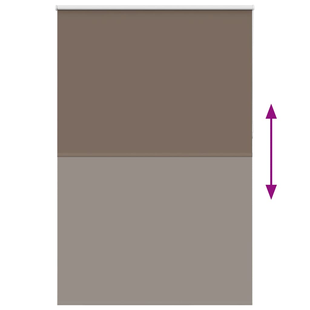 vidaXL Roller Blind Blackout Coffee 150x230 cm Fabric Width 146.6 cm Polyester