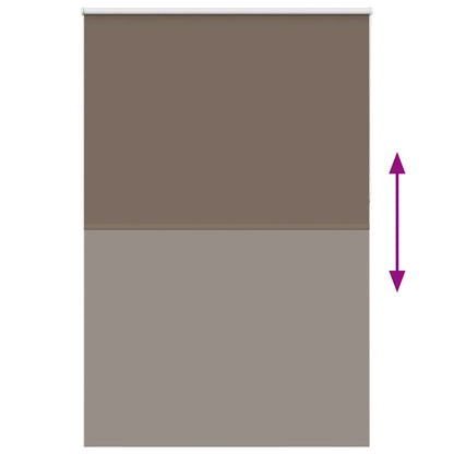 vidaXL Roller Blind Blackout Coffee 150x230 cm Fabric Width 146.6 cm Polyester