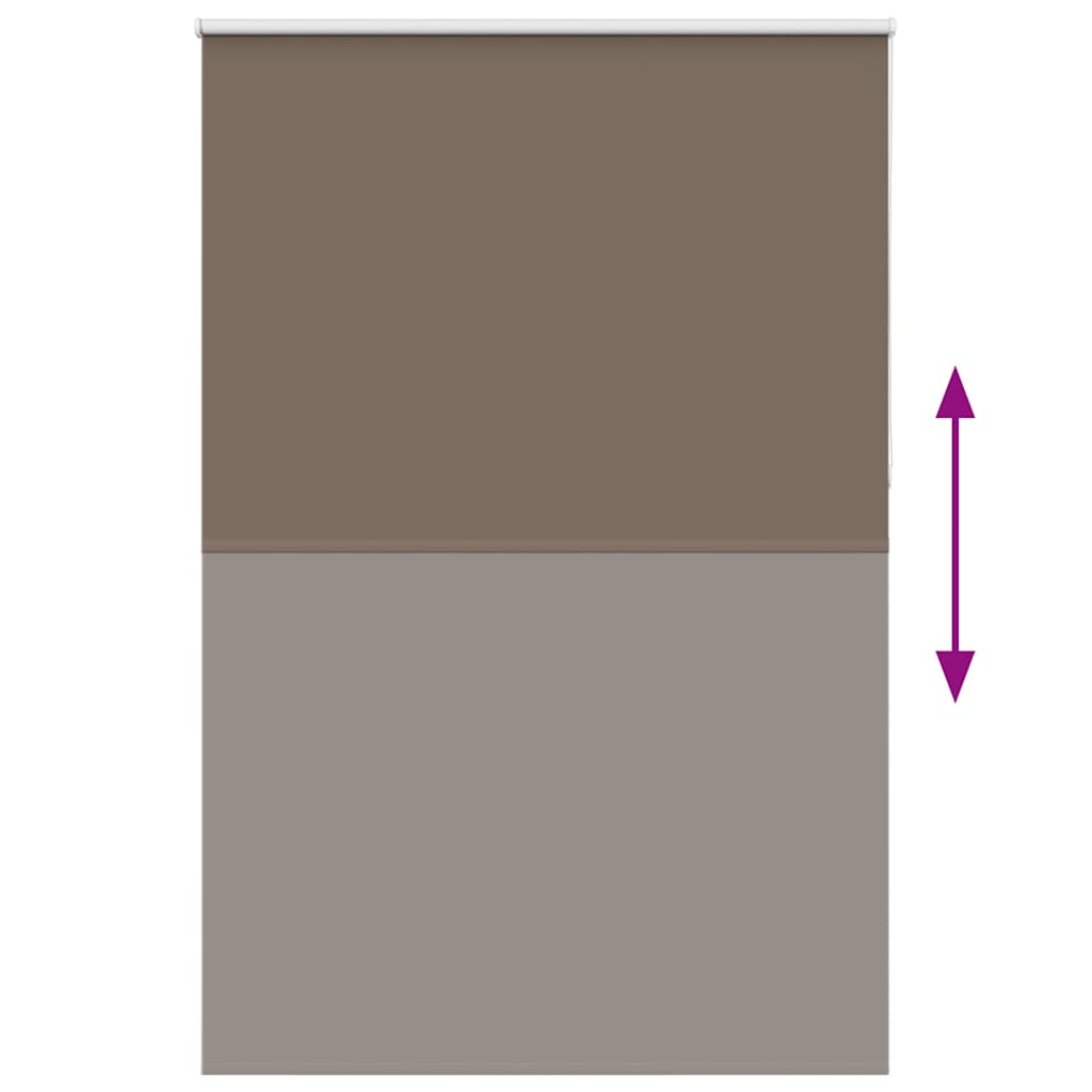 vidaXL Roller Blind Blackout Coffee 155x230 cm Fabric Width 151.6 cm Polyester