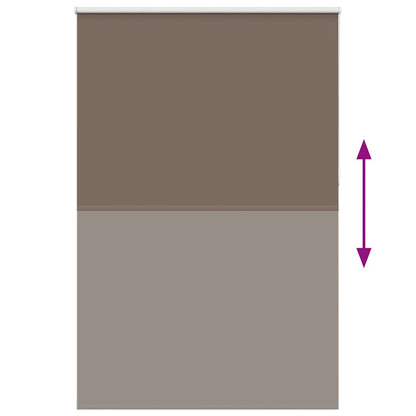 vidaXL Roller Blind Blackout Coffee 165x230 cm Fabric Width 161.6 cm Polyester
