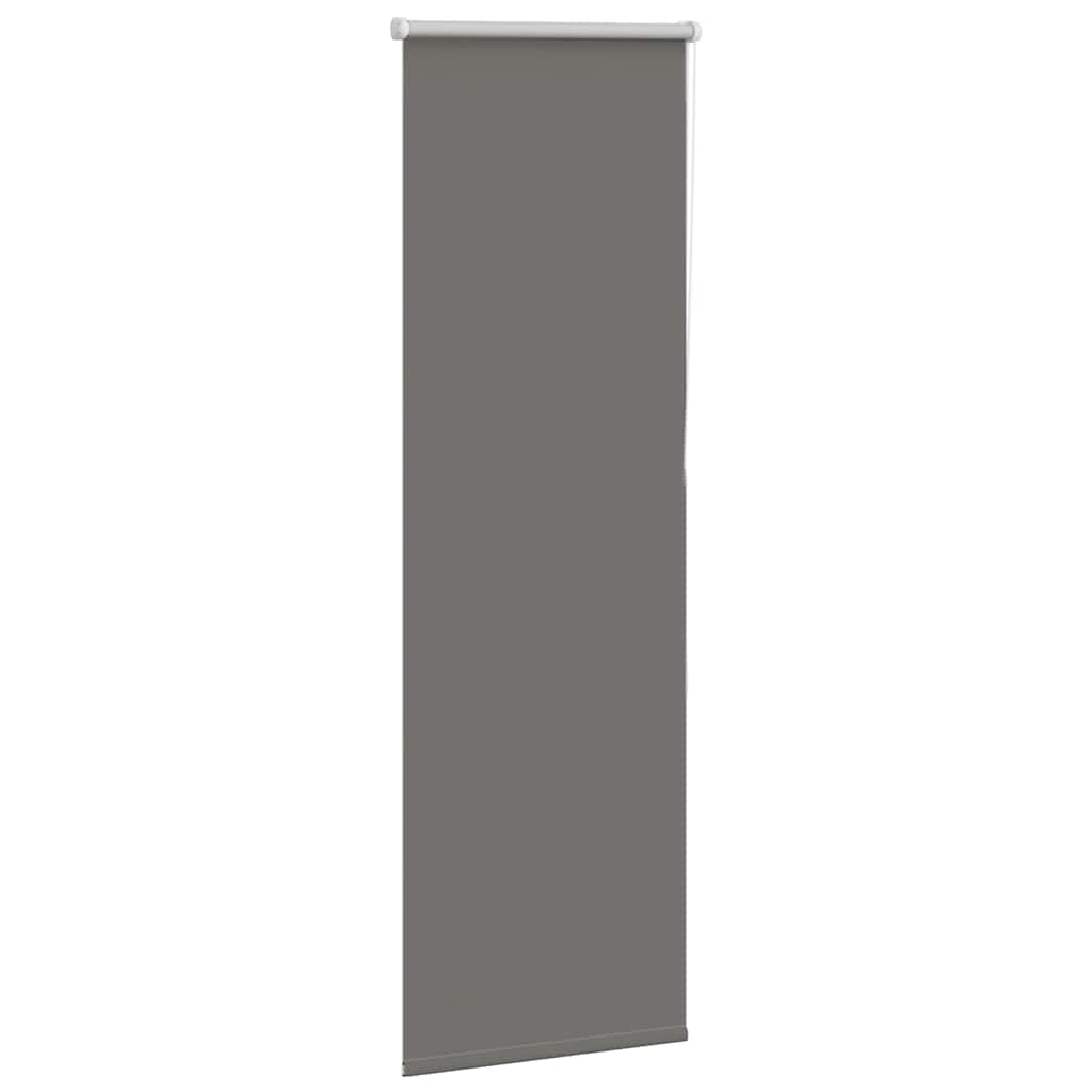 vidaXL Roller Blind Blackout Grey 40x130 cm Fabric Width 35.7 cm Polyester
