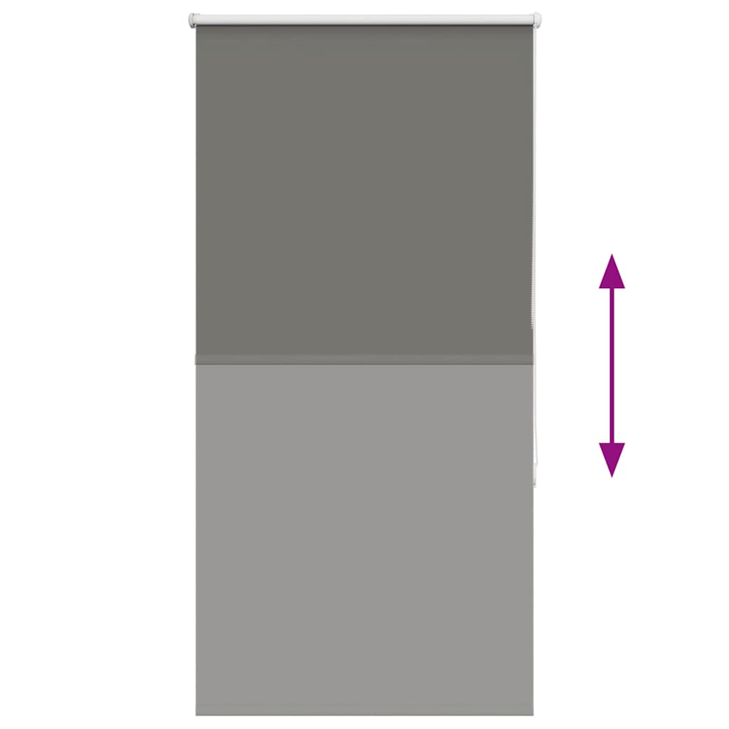 vidaXL Roller Blind Blackout Grey 65x130 cm Fabric Width 60.7 cm Polyester