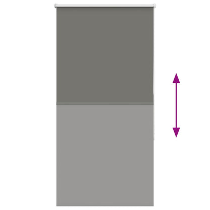 vidaXL Roller Blind Blackout Grey 70x130 cm Fabric Width 65.7 cm Polyester