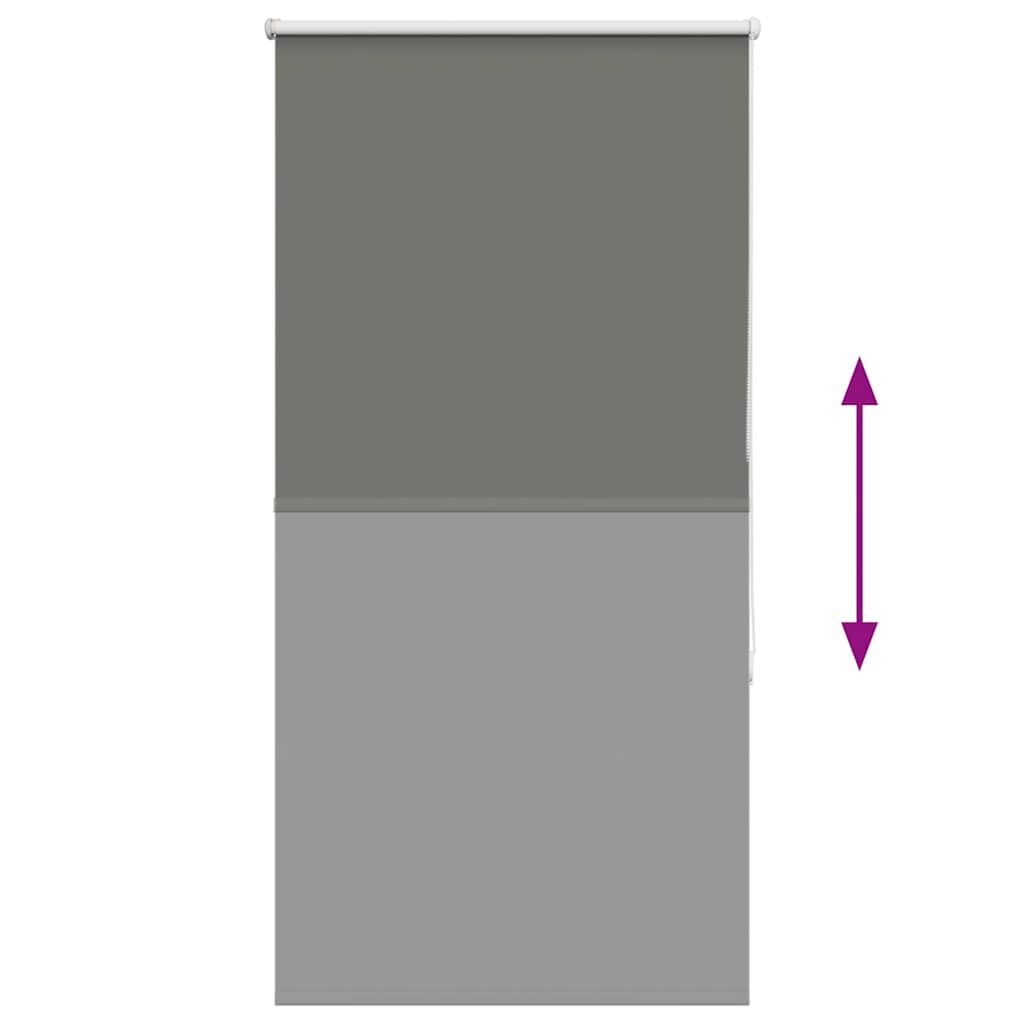 vidaXL Roller Blind Blackout Grey 85x130 cm Fabric Width 80.7 cm Polyester