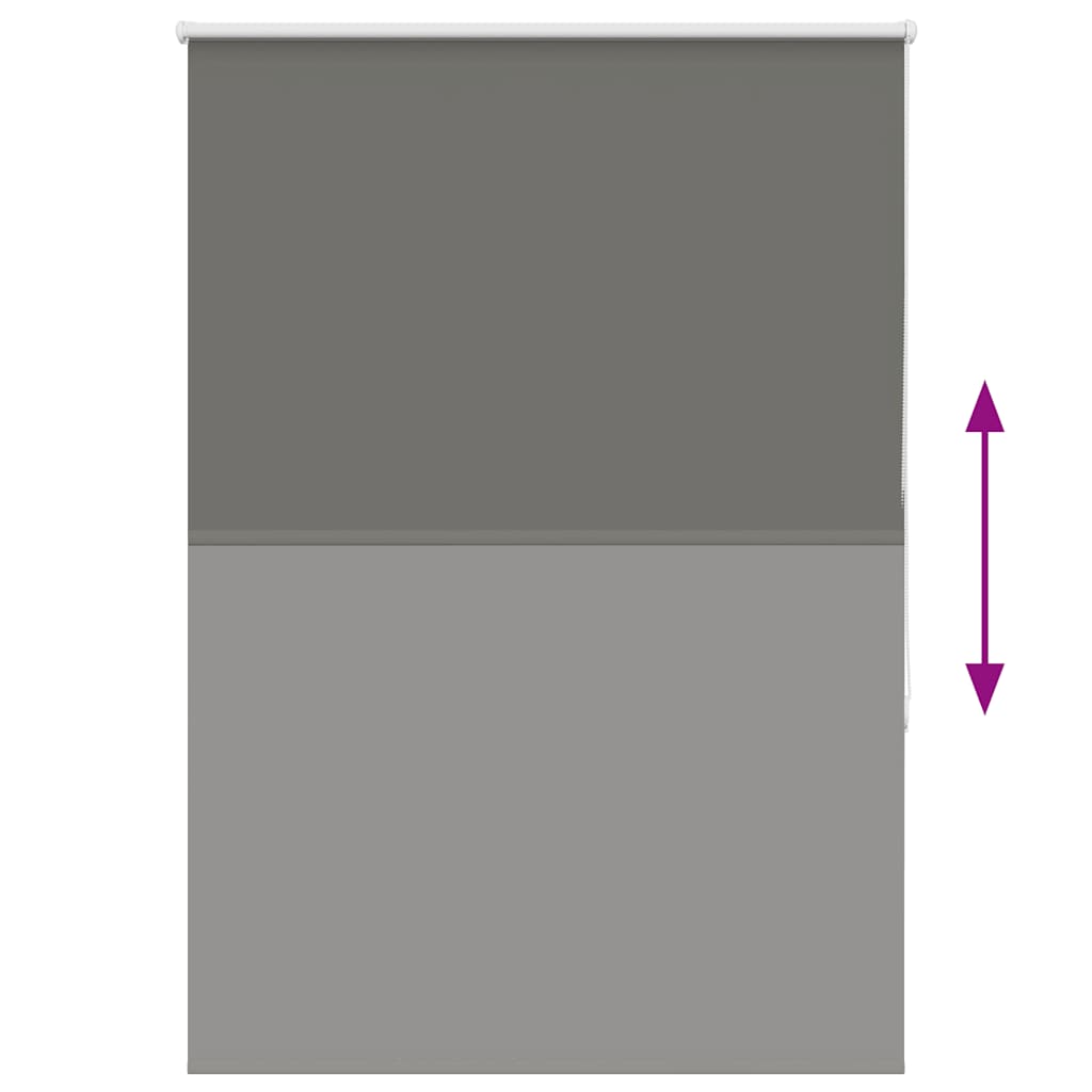 vidaXL Roller Blind Blackout Grey 90x130 cm Fabric Width 85.7 cm Polyester