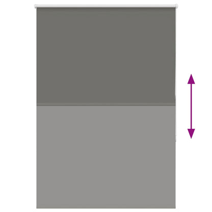 vidaXL Roller Blind Blackout Grey 90x130 cm Fabric Width 85.7 cm Polyester