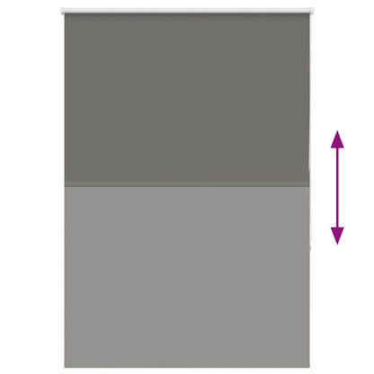 vidaXL Roller Blind Blackout Grey 115x130 cm Fabric Width 110.7 cm Polyester
