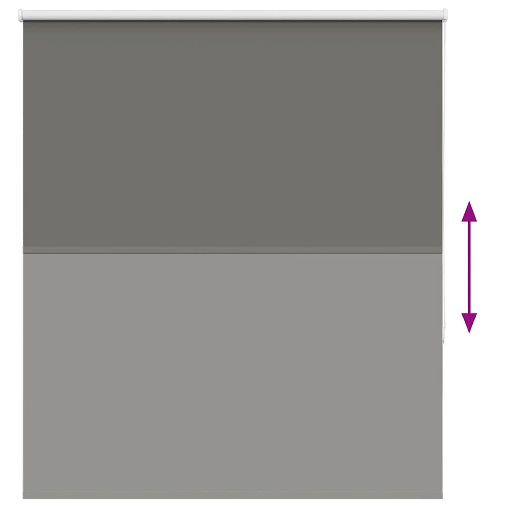 vidaXL Roller Blind Blackout Grey 125x130 cm Fabric Width 121.6 cm Polyester