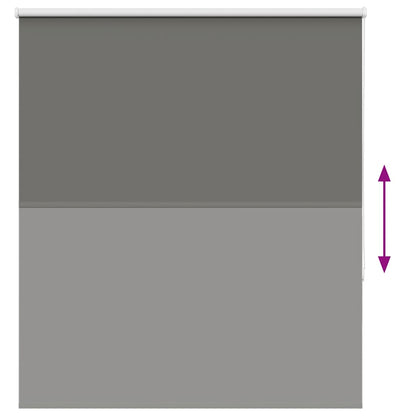 vidaXL Roller Blind Blackout Grey 125x130 cm Fabric Width 121.6 cm Polyester