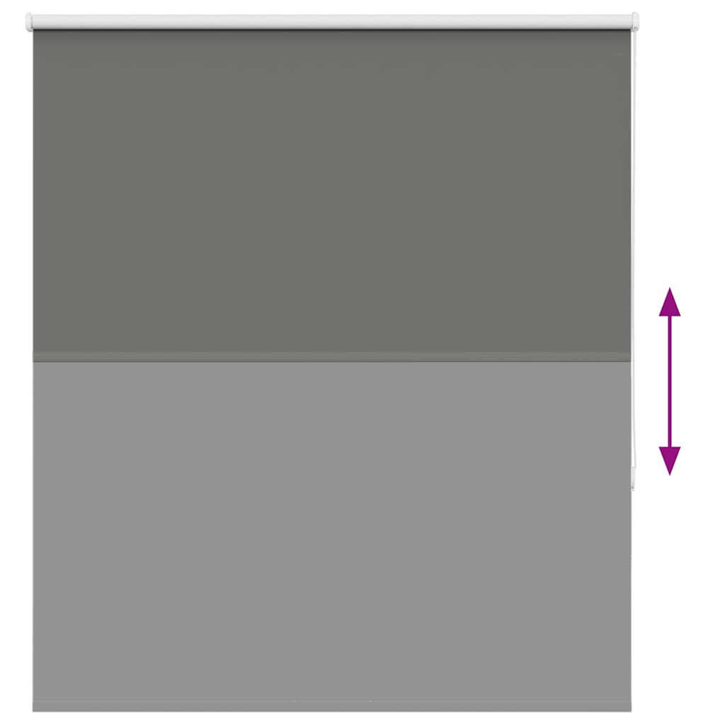 vidaXL Roller Blind Blackout Grey 135x130 cm Fabric Width 131.6 cm Polyester