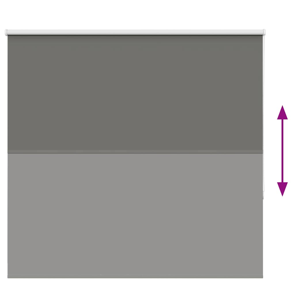 vidaXL Roller Blind Blackout Grey 155x130 cm Fabric Width 151.6 cm Polyester
