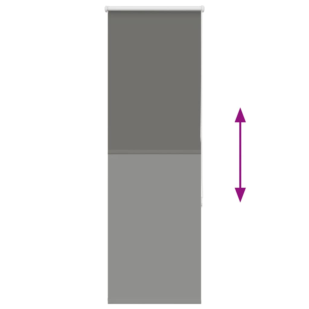 vidaXL Roller Blind Blackout Grey 40x150 cm Fabric Width 35.7 cm Polyester