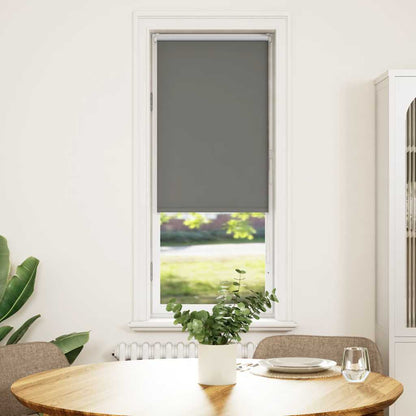 vidaXL Roller Blind Blackout Grey 55x150 cm Fabric Width 50.7 cm Polyester