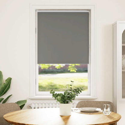 vidaXL Roller Blind Blackout Grey 85x150 cm Fabric Width 80.7 cm Polyester