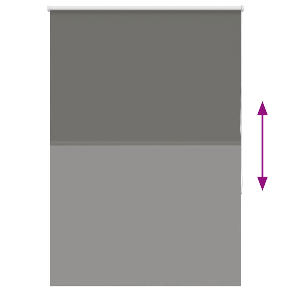 vidaXL Roller Blind Blackout Grey 90x150 cm Fabric Width 85.7 cm Polyester