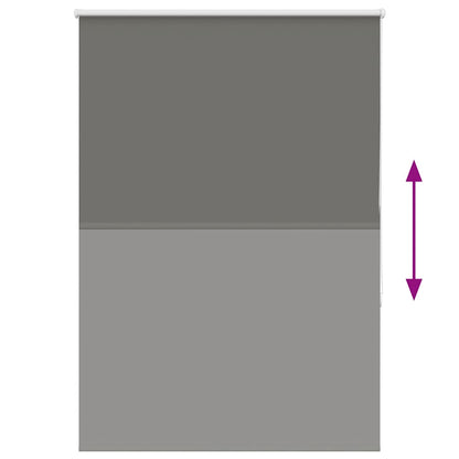 vidaXL Roller Blind Blackout Grey 90x150 cm Fabric Width 85.7 cm Polyester