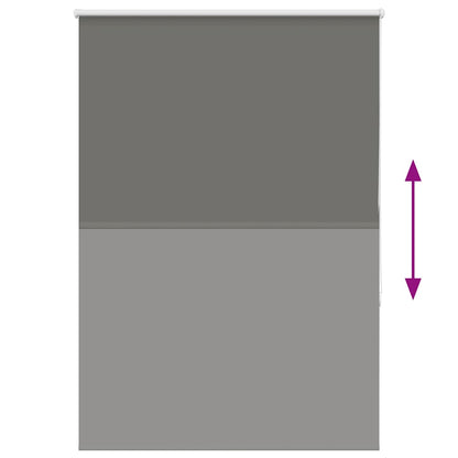 vidaXL Roller Blind Blackout Grey 95x150 cm Fabric Width 90.7 cm Polyester