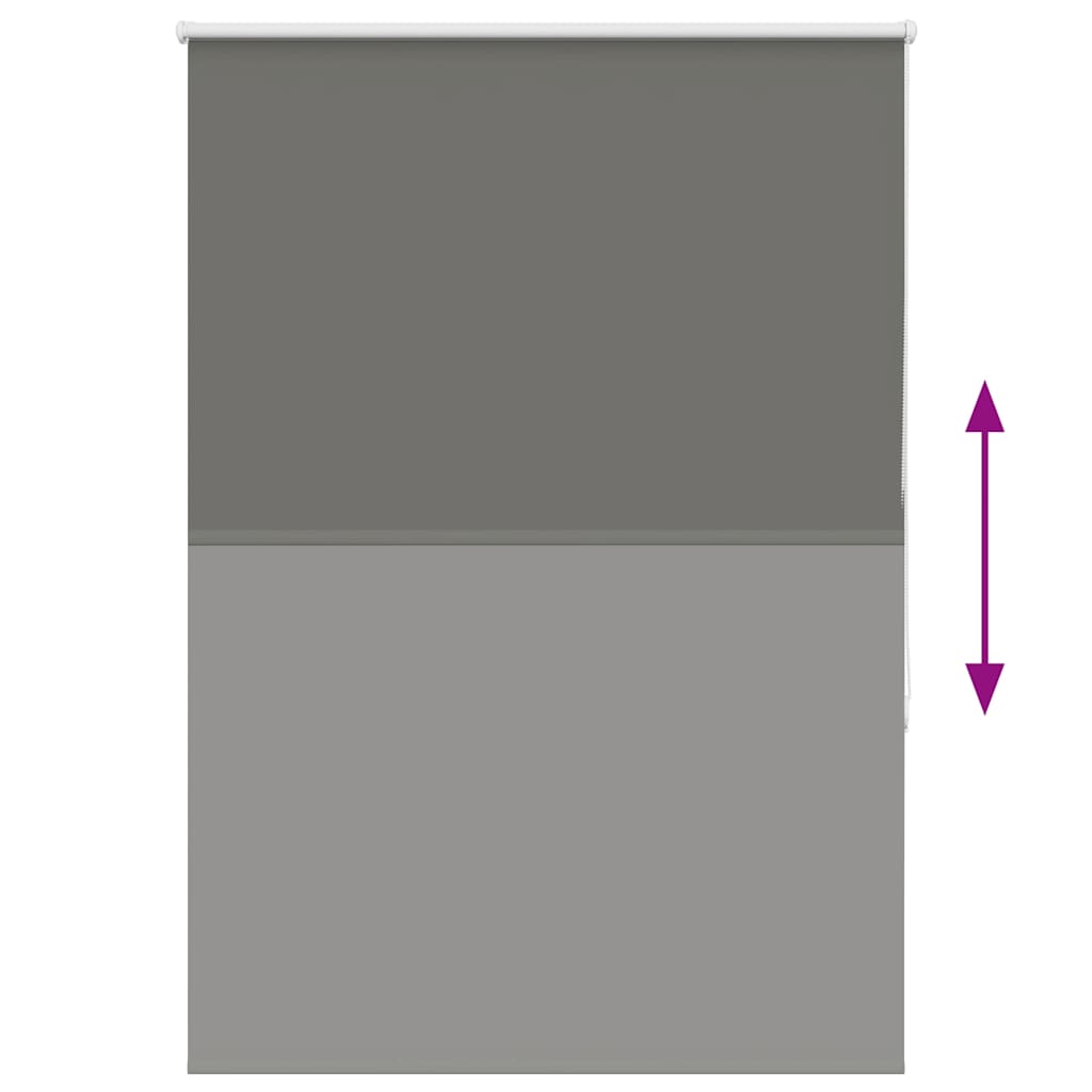 vidaXL Roller Blind Blackout Grey 105x150 cm Fabric Width 100.7 cm Polyester
