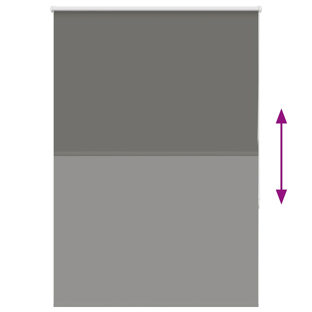 vidaXL Roller Blind Blackout Grey 110x150 cm Fabric Width 105.7 cm Polyester
