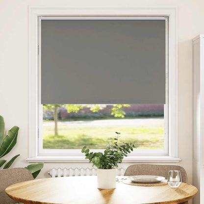 vidaXL Roller Blind Blackout Grey 110x150 cm Fabric Width 105.7 cm Polyester