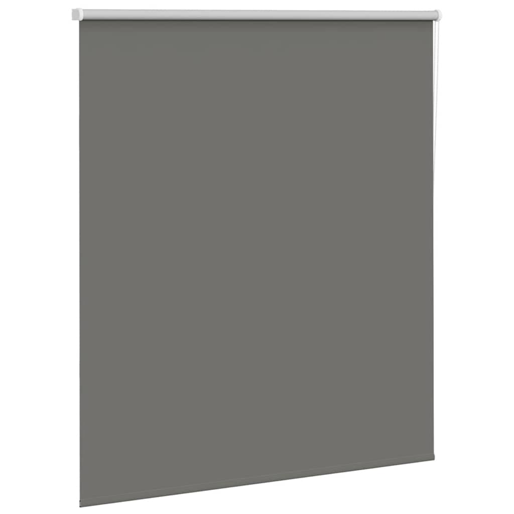 vidaXL Roller Blind Blackout Grey 120x150 cm Fabric Width 116.6 cm Polyester