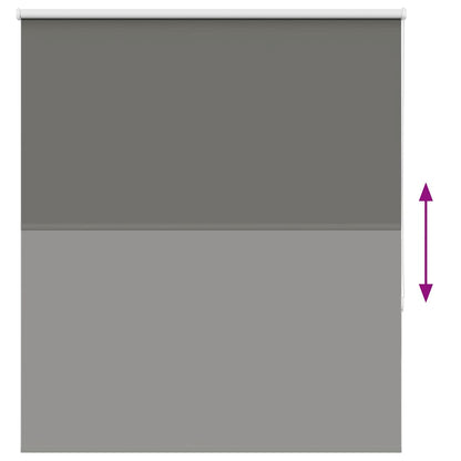 vidaXL Roller Blind Blackout Grey 120x150 cm Fabric Width 116.6 cm Polyester