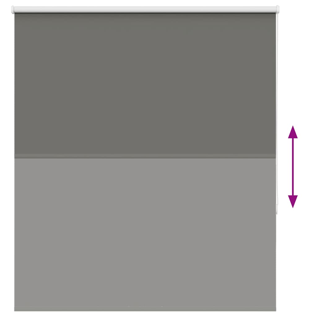 vidaXL Roller Blind Blackout Grey 130x150 cm Fabric Width 126.6 cm Polyester