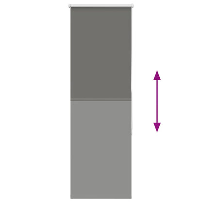 vidaXL Roller Blind Blackout Grey 50x175 cm Fabric Width 45.7 cm Polyester